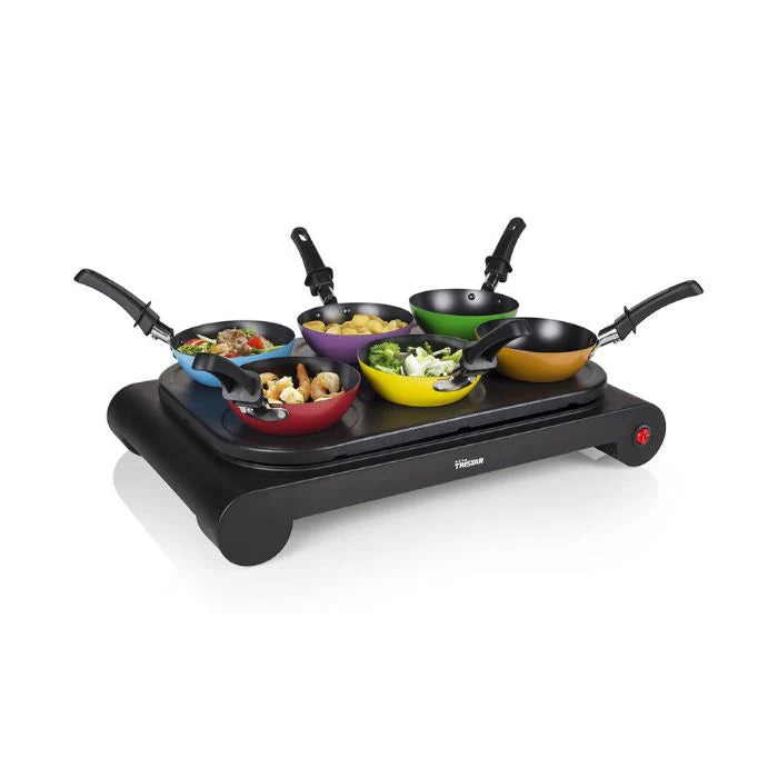Tristar BP-2827 Party Wok Set 1000W | 6-Person Wok & Grill Plate