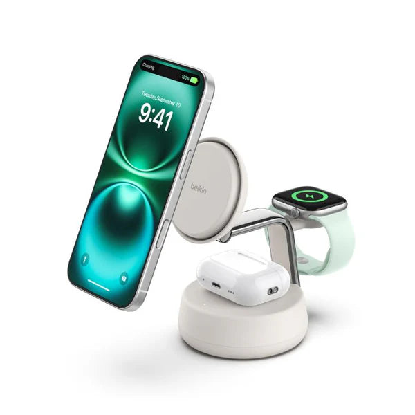 Belkin UltraCharge Pro 3-in-1 Magnetic Charging Dock WIZ040kqCH Belkin UltraCharge Pro 3-in-1 Magnetic Charging Dock WIZ040kqCH