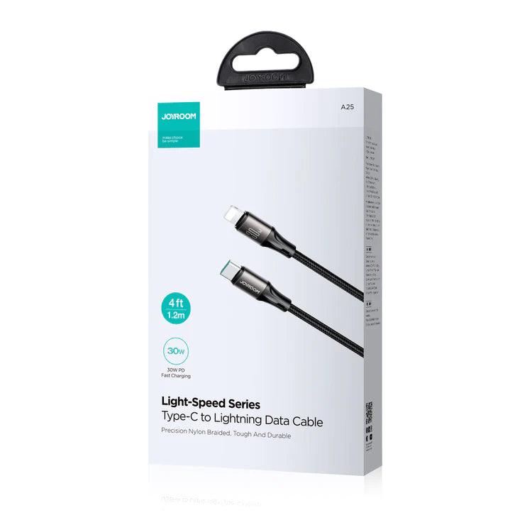 Joyroom 30W Fast Charging Data Cable Lightning Speed & Durable - Black & White Joyroom 30W Fast Charging Data Cable Lightning Speed & Durable - Black & White