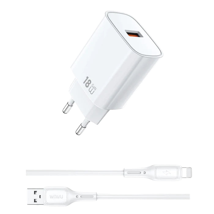 WiWU Wi-G006 Essen GaN Fast Charger+Cable Combo (EU)