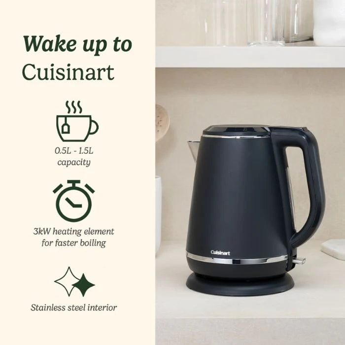 غلاية Cuisinart 1.5 لتر 3000 واط CJK780E | أسود