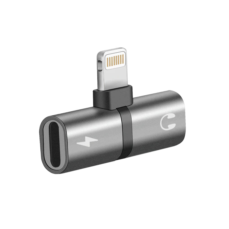 PROMATE 2-in-1 Audio & Charging Adaptor with Lightning Connector
