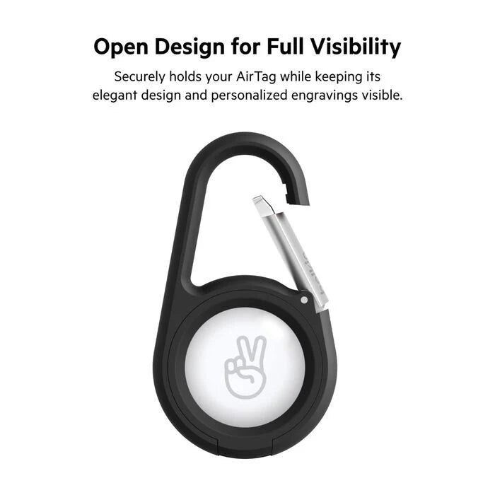 Belkin Secure Holder with Carabiner for AirTag - Snap-and-Lock Design