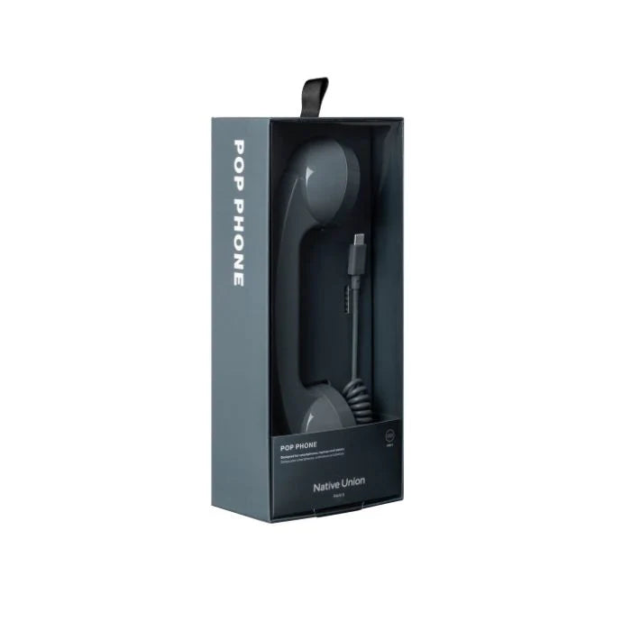 Native Union Pop Phone Alarm Retro Handset USB-C – Plug & Talk Handset for Smartphones, Laptops & Tablets