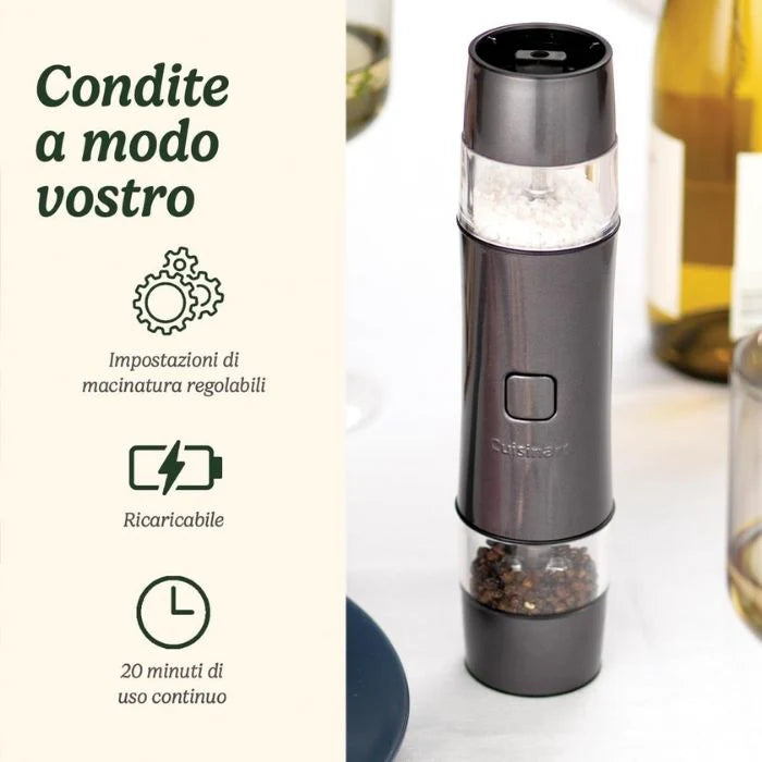 مطحنة ملح وفلفل أوتوماتيكية قابلة للشحن Cuisinart 