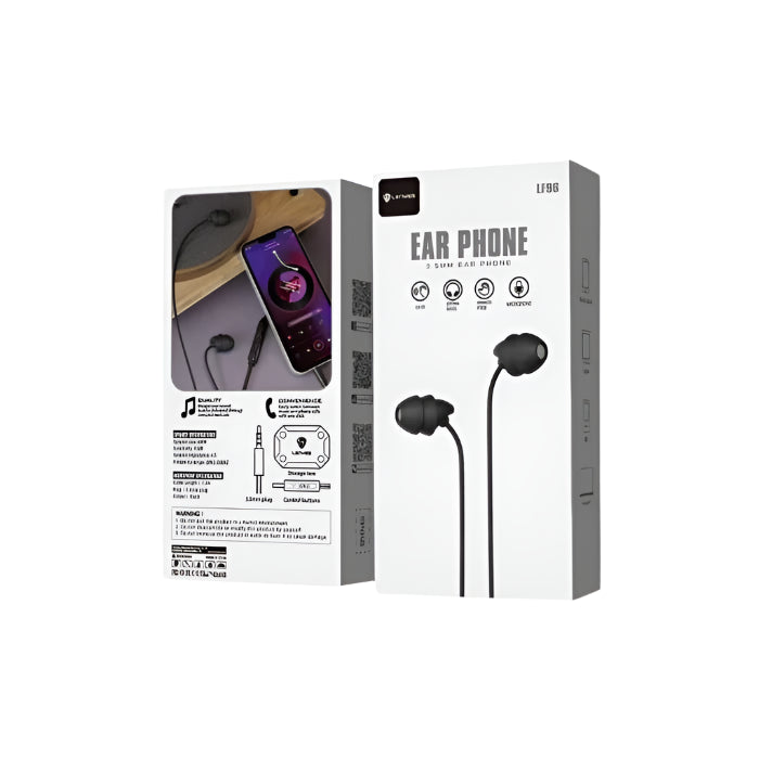 LENYES LF96 Earphones 3.5MM - Clear Sound & Practical Design LENYES LF96 Earphones 3.5MM - Clear Sound & Practical Design