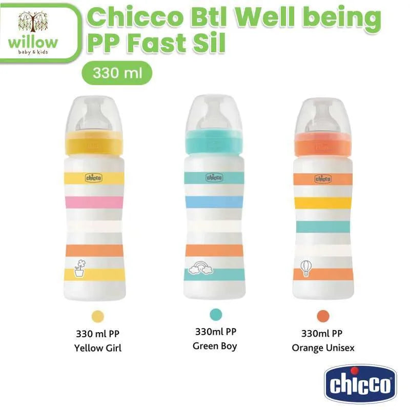 Chicco BOTTLE WB PP BOY 330ml Fast Flow & Anti-Colic - Green