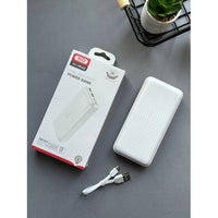 باور بانك XO PB302 20000mAh بشاشة LED – أبيض
