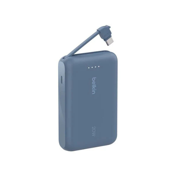 Belkin Power Bank 10K with Integrated USB-C Cable - Lightweight Fast Charging