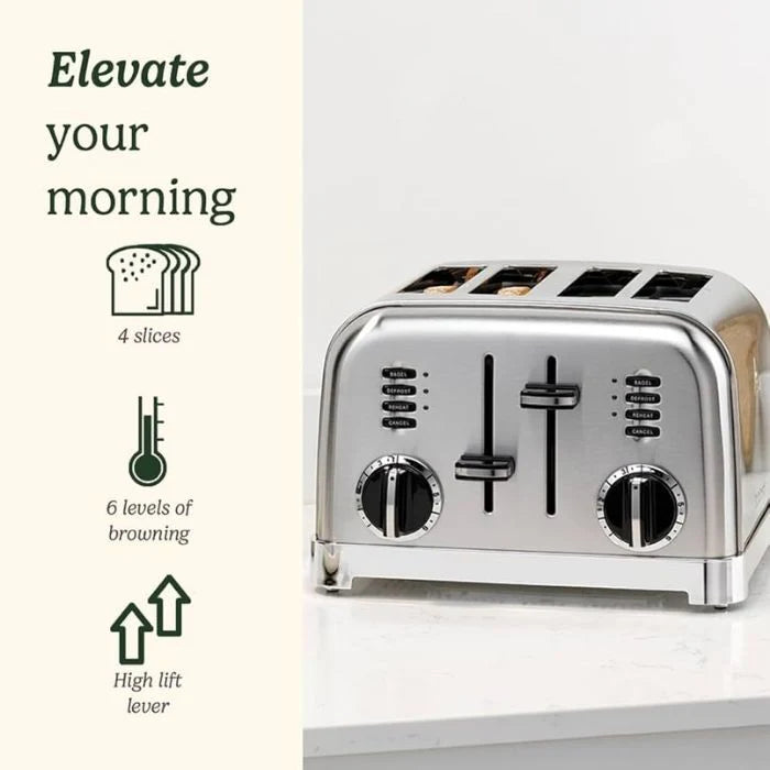 محمصة خبز Cuisinart 4 شرائح 1800 واط CPT180PIE