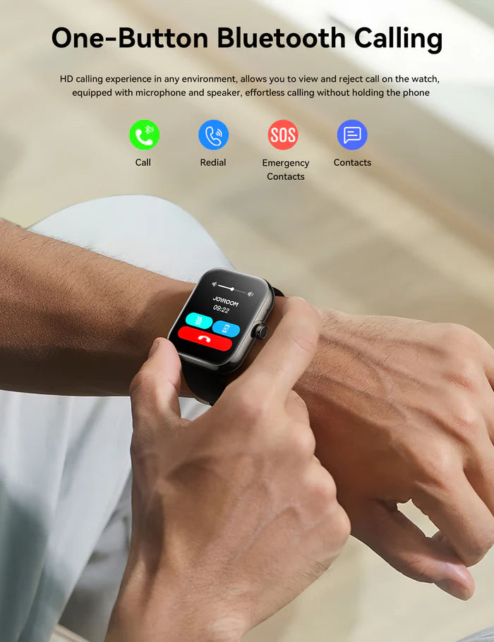 JOYROOM JR FT5 Plus Smart Watch Calls & Notifications - Black & Rose Gold JOYROOM JR FT5 Plus Smart Watch Calls & Notifications - Black & Rose Gold