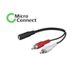محول MicroConnect 3.5mm إلى RCA صوت أنثى 0.2م 