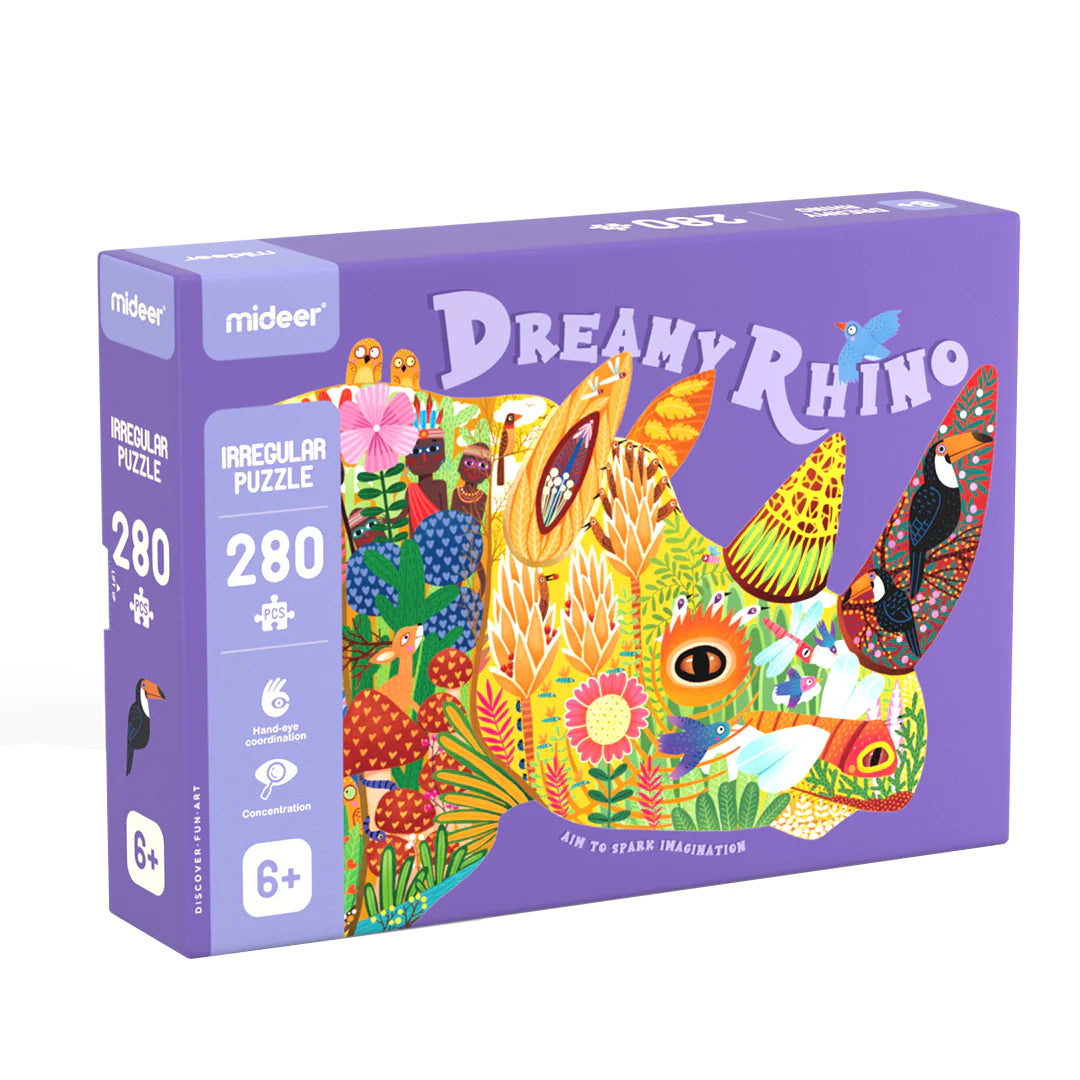 Mideer Large Animal-shaped Puzzle Dream Rhinoceros Mideer Large Animal-shaped Puzzle Dream Rhinoceros