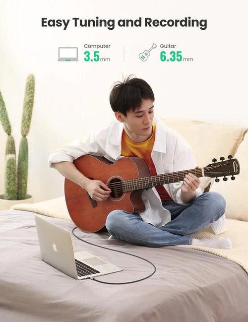 كابل UGREEN TRS مقاس 3.5 مم إلى 6.35 مم بطول 5 متر - رمادي