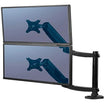 ذراع شاشة Fellowes Platinum Series ذات التراص المزدوج القابل للتعديل - أسود