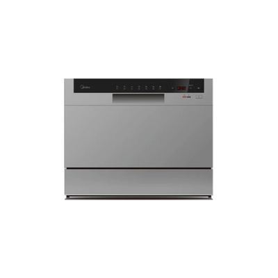 Midea Countertop Dishwasher 6 Place Settings, 7 Programs, A+ Energy, Silver | WQP6-3602F