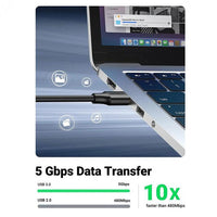 يوجرين كابل توسيع USB 3.0 ذكر 3م (أسود) 30127