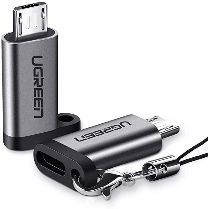 محول يوجرين USB-C إلى Micro USB (رمادي) - تحويل عالي السرعة