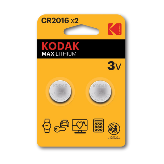 بطاريات ليثيوم زرية من كوداك 2016 عبوة من قطعتين