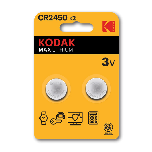 بطاريات ليثيوم زرية من كوداك 2450 عبوة من قطعتين