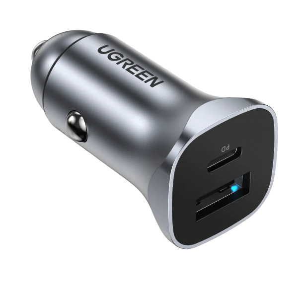 UGREEN Dual USB Car Charger (Space Gray)