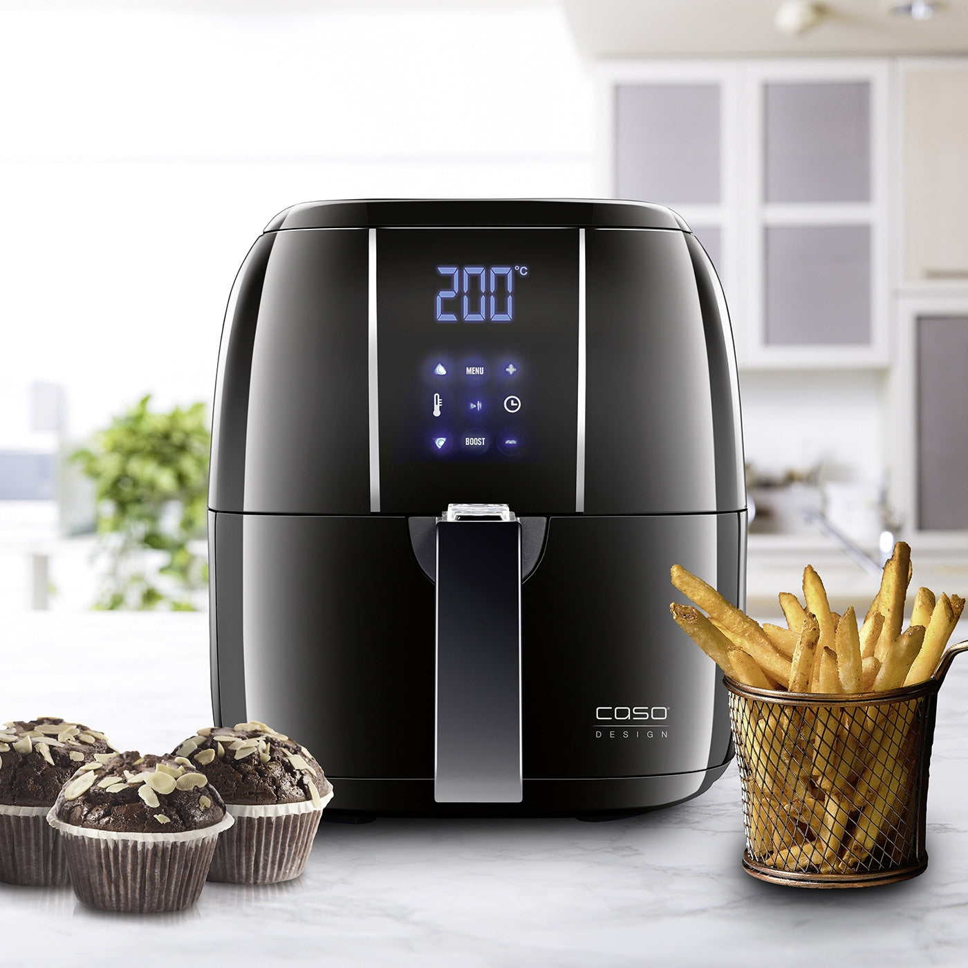 Caso AF 200 Single 3 L Built-in 1400 W Hot air fryer - Black