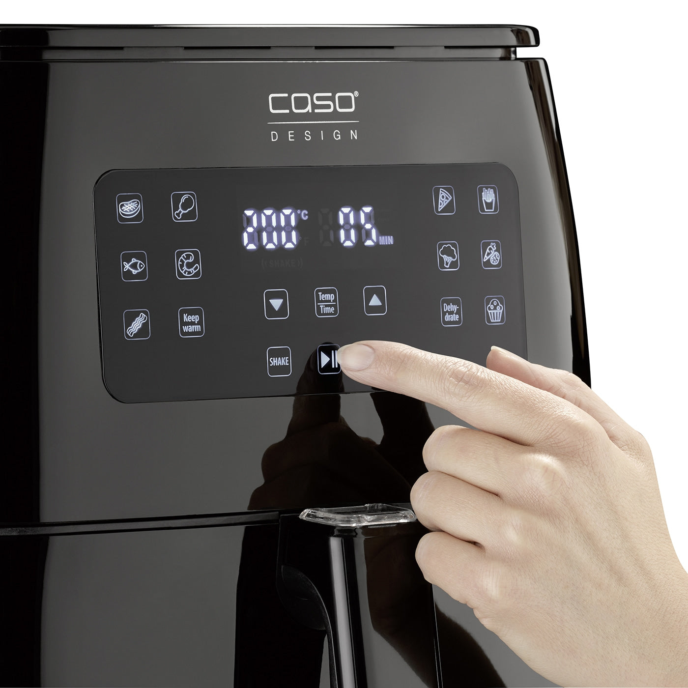 Caso Air Fryer XL With Window & Steamer 1700W 6.4 Liter