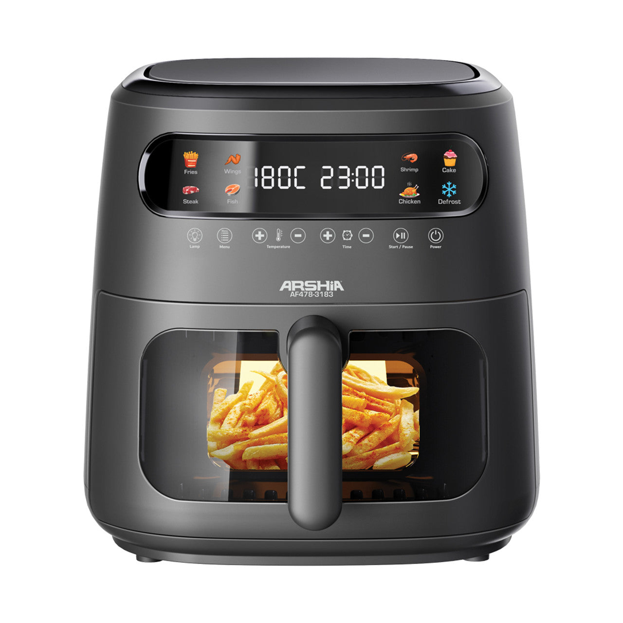 Arshia Multifunctional 8L Air Fryer, 1750W – Black Arshia Multifunctional 8L Air Fryer, 1750W – Black