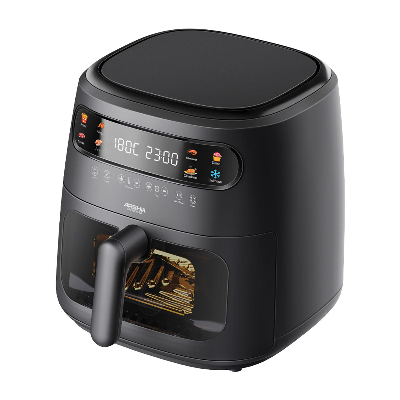 Arshia Multifunctional 8L Air Fryer, 1750W – Black Arshia Multifunctional 8L Air Fryer, 1750W – Black
