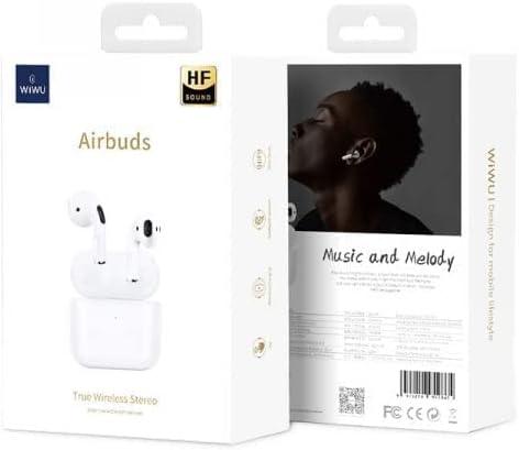 سماعات WIWU Airbuds Lite HF Sound True Wireless Stereo باللون الأبيض 