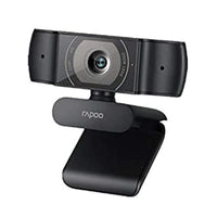 كاميرا ويب رابو C200 720p HD USB سوداء، 360 درجة أفقية، 100 درجة بزاوية عريضة للغاية مع ميكروفون للبث المباشر ومكالمات الفيديو والمؤتمرات