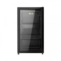 Samix SNK-BC-89 Beverage Cooler 88L - Glass Door, LED Light, Fan Cooling, Black