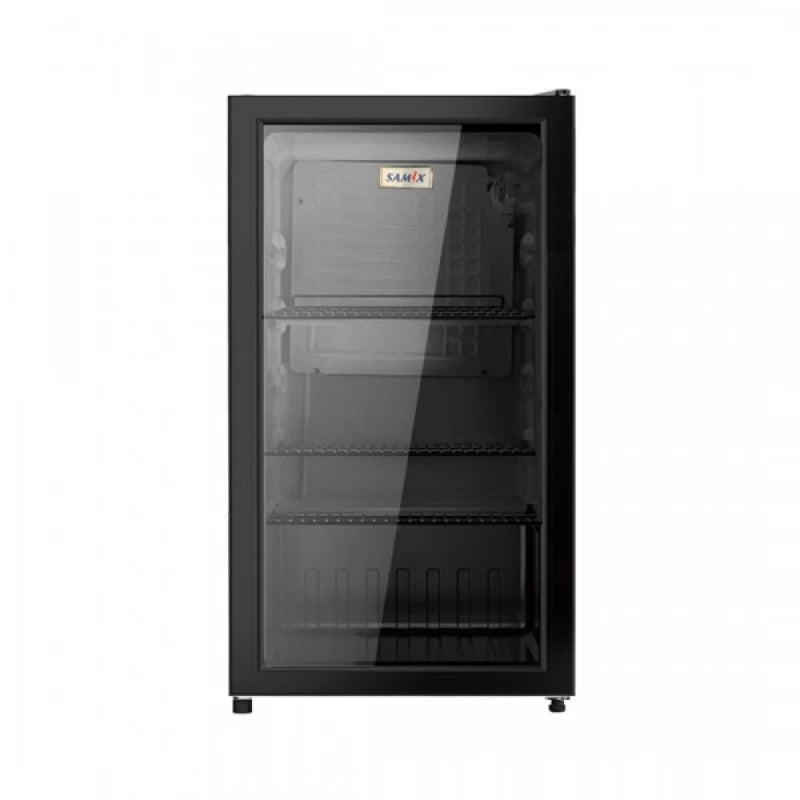 Samix SNK-BC-89 Beverage Cooler 88L - Glass Door, LED Light, Fan Cooling, Black