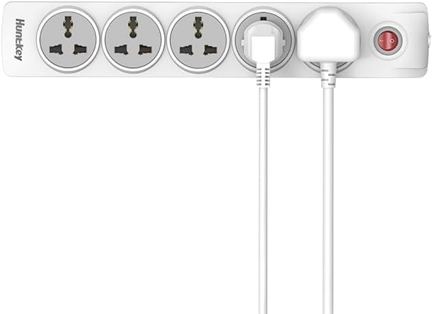 Huntkey Power Strip 5 Outlets 3m Cord Child Safety