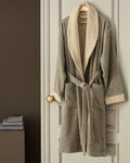 Madame Coco Rick Yarn-Dyed Unisex Shawl Collar Bathrobe – Soft Cotton Robe for Men & Women