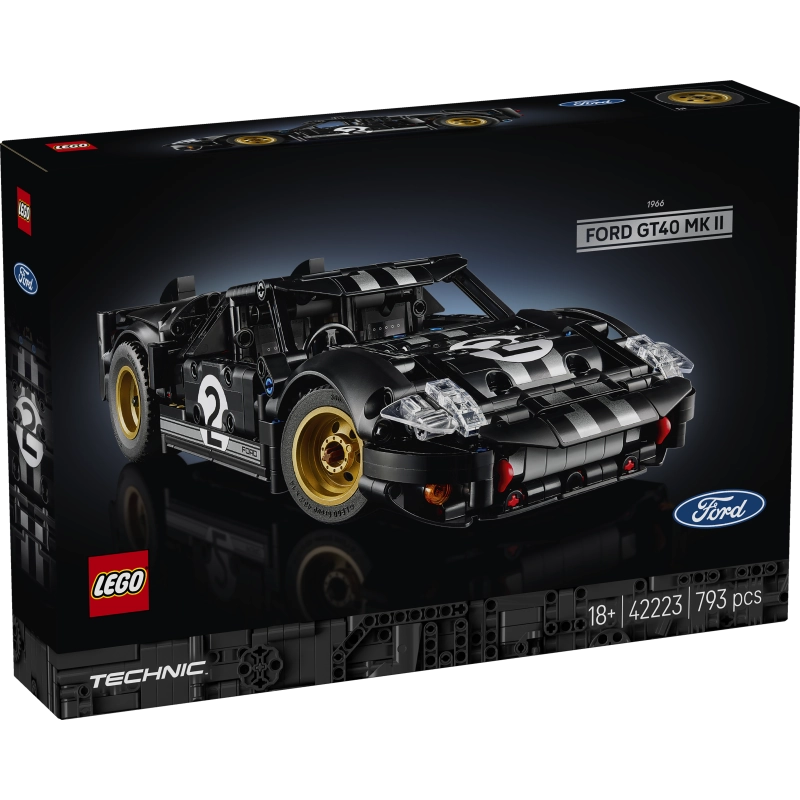 LEGO Technic 1966 Ford GT40 MK2 Race Car – 793 Pieces | Set 42223