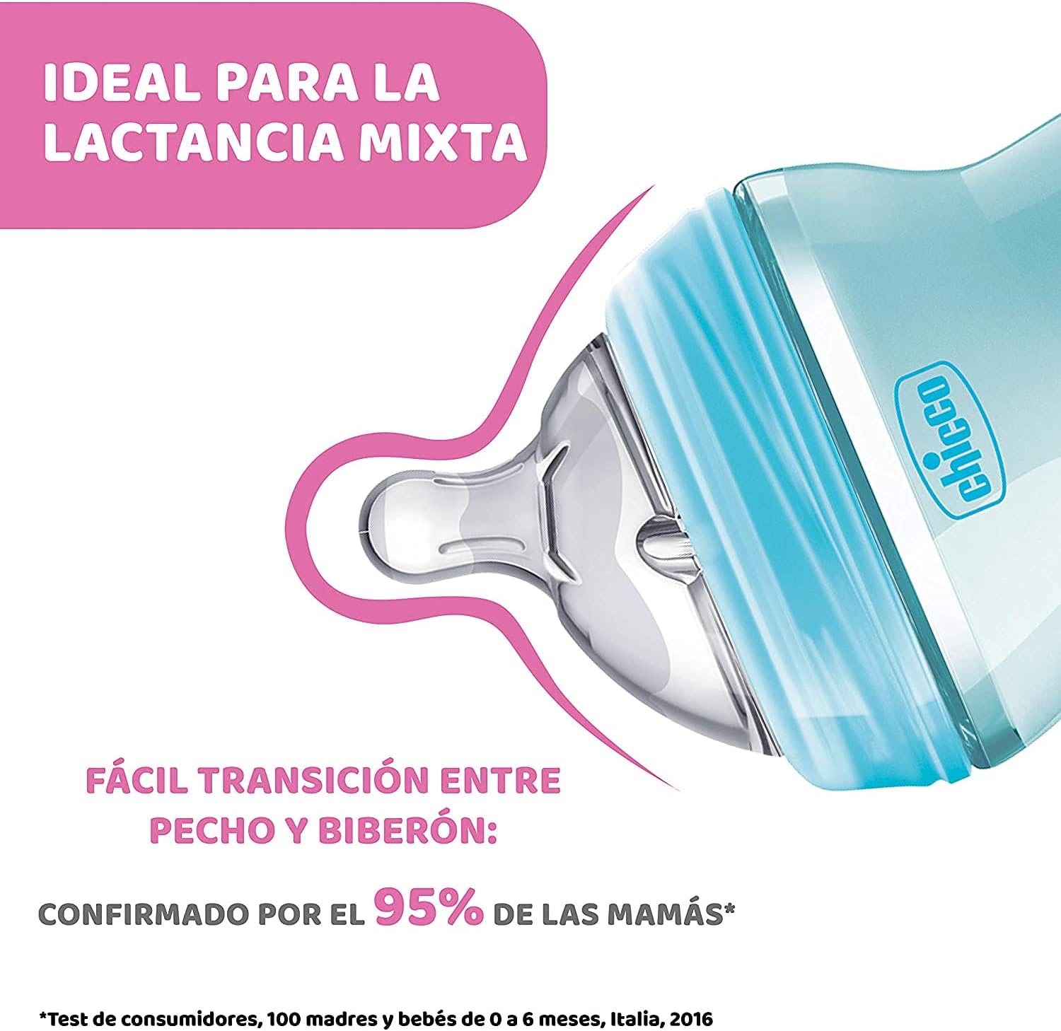 Chicco Natural Feeling Bottle 150ml Anti-Colic 0M+ - Blue Chicco Natural Feeling Bottle 150ml Anti-Colic 0M+ - Blue