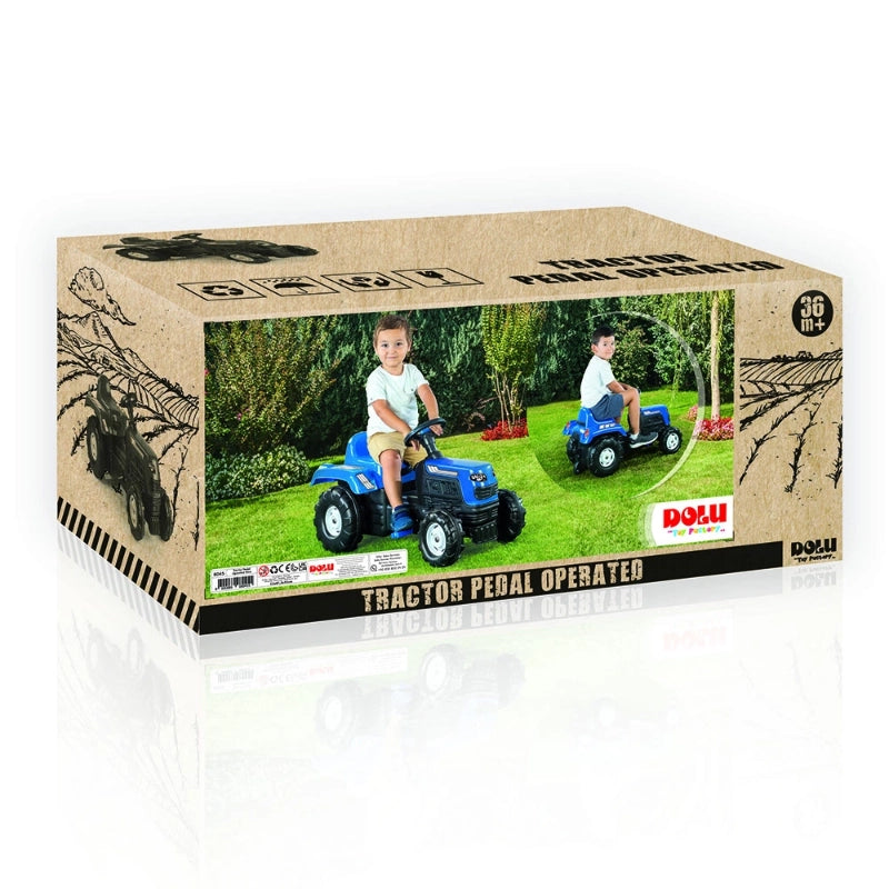 Dolu Ranchero Pedal Operated Tractor – Blue | Kids Ride-On Farm Tractor