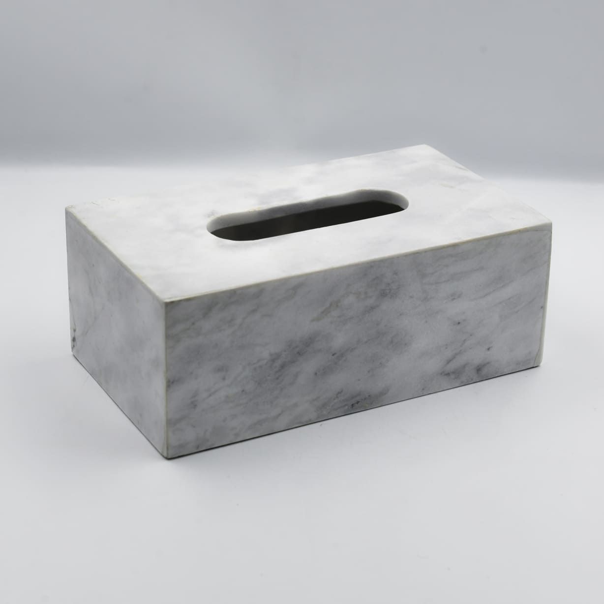 ARMN Carrera Rectangular Tissue Box - White Elegant ARMN Carrera Rectangular Tissue Box - White Elegant