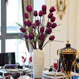 ARMN Faux Tulip Stem – Claret, Single Elegant Flower