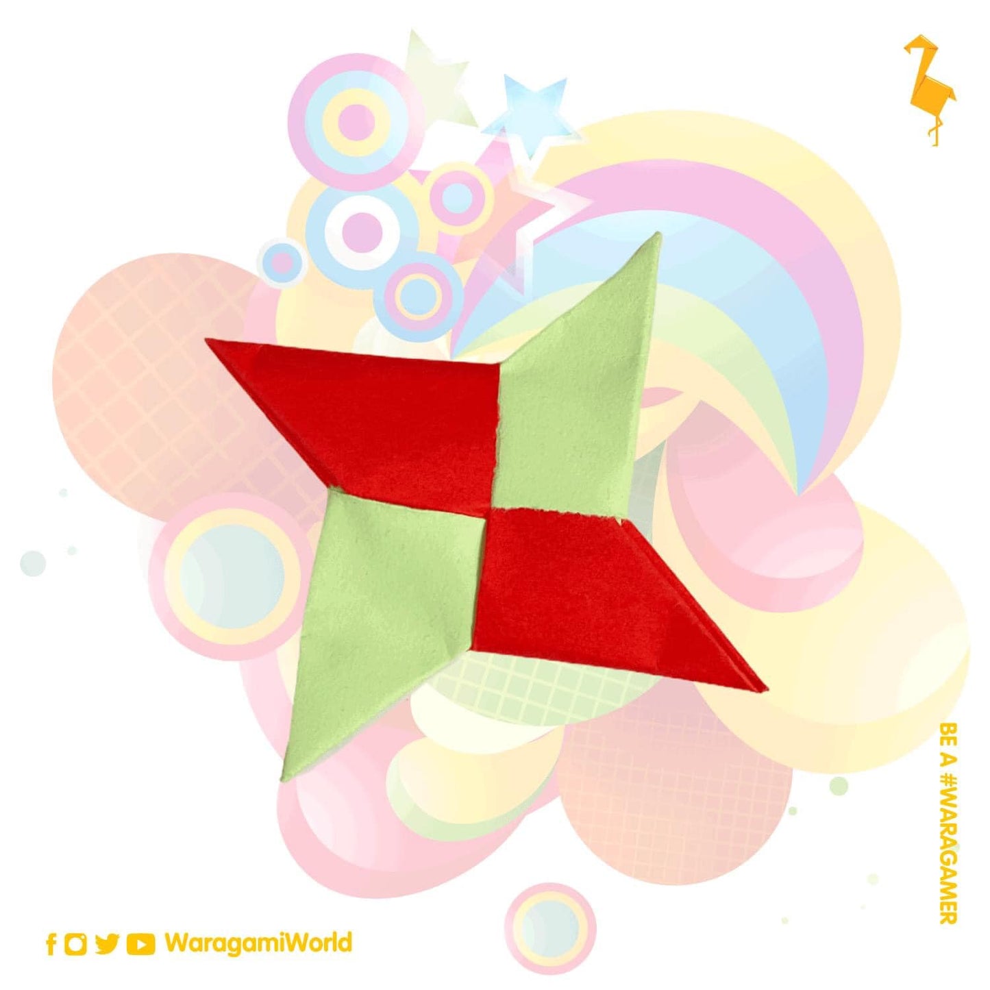 WARAGAMI Origami Stars & Shuriken Theme Kit       صندوق ورقامي لفن الأوريجامي-النجوم والشورايكن