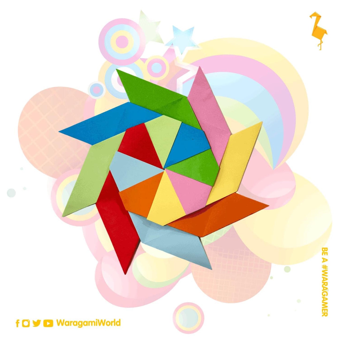 WARAGAMI Origami Stars & Shuriken Theme Kit       صندوق ورقامي لفن الأوريجامي-النجوم والشورايكن