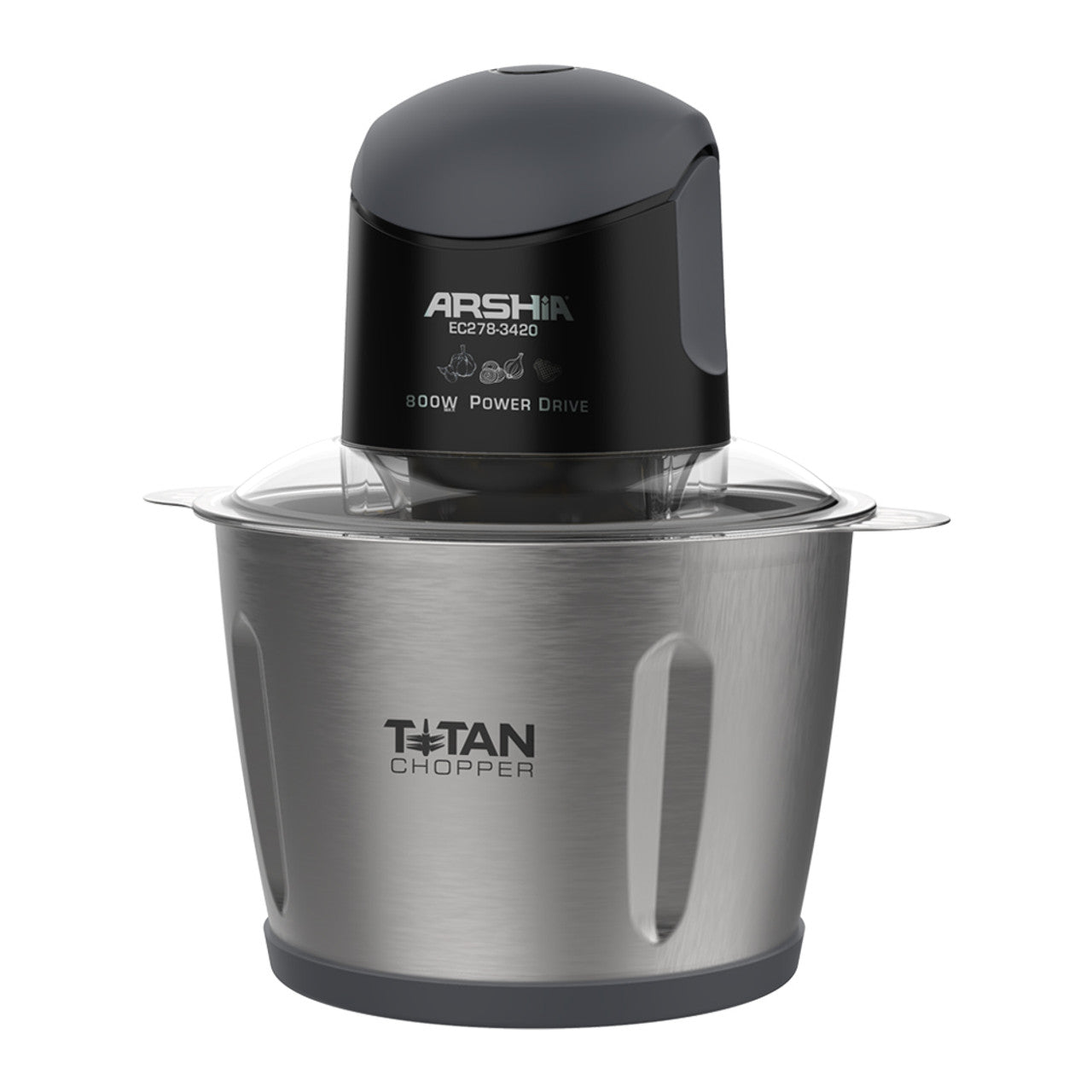 Arshia 3L Electric Chopper – 800W with Dual Bowls Arshia 3L Electric Chopper – 800W with Dual Bowls