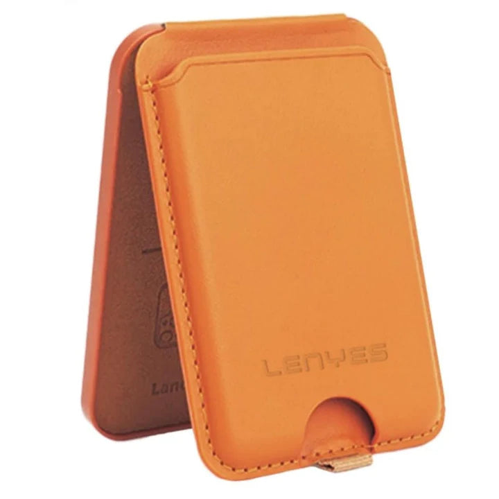 محفظة بطاقات LENYES LMW102 – جلد أنيق بلون بني عملي