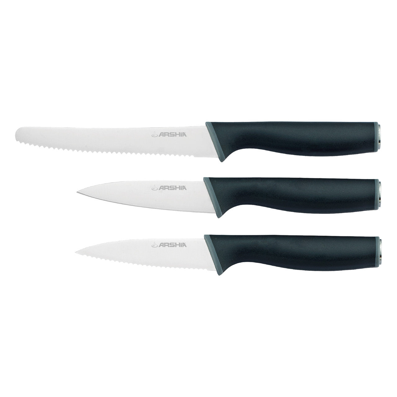 Arshia 3-Piece Kitchen Knife Set – High-Quality Stainless Steel with Ergonomic Non-Slip Handles
