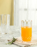 Madame Coco Audrey 4-Piece Beverage Glass Set by – Crystal-Clear Elegant Drinking Glasses for Home & Entertaining