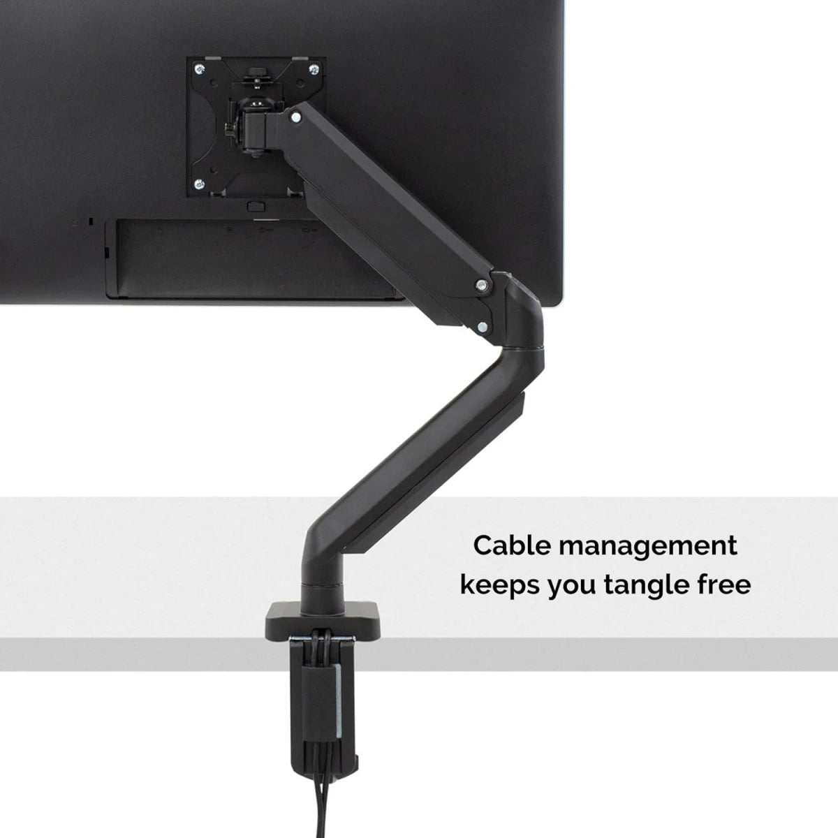 Fellowes Platinum Series Single Adjustable Monitor Arm - Black