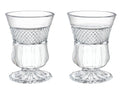Madame Coco Laurent 4-Piece Footed Coffee Cup Set by – Shimmering Crystal-Inspired Glass Cups for Elegant Entertaining
