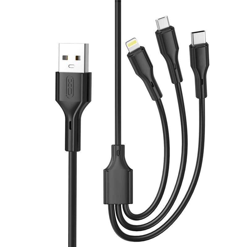 XO NB230 3-in-1 USB Cable – Lightning/Type-C/MicroUSB XO NB230 3-in-1 USB Cable – Lightning/Type-C/MicroUSB