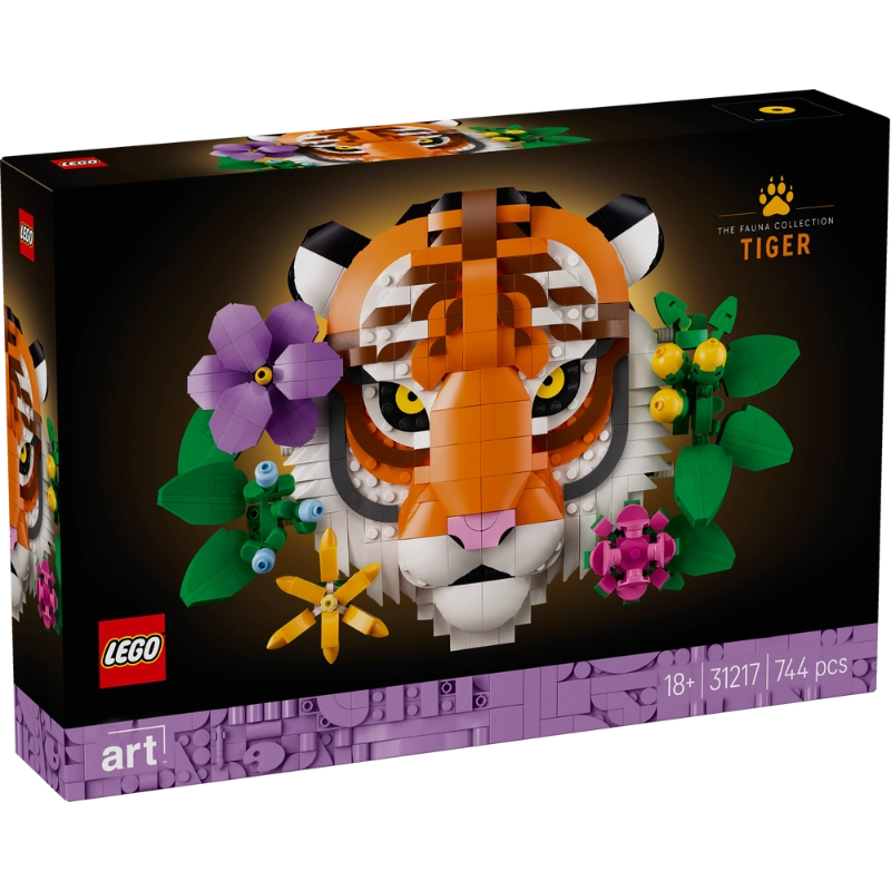 LEGO Art The Fauna Collection – Tiger | 744 Pieces | Set 31217